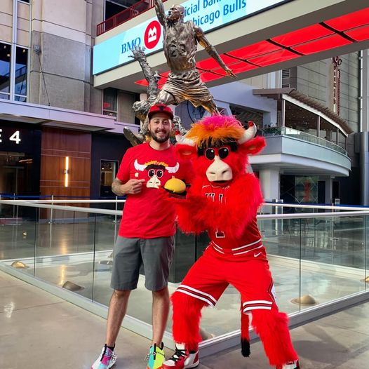 chef ryan peters of peterspasta  with chicago bulls