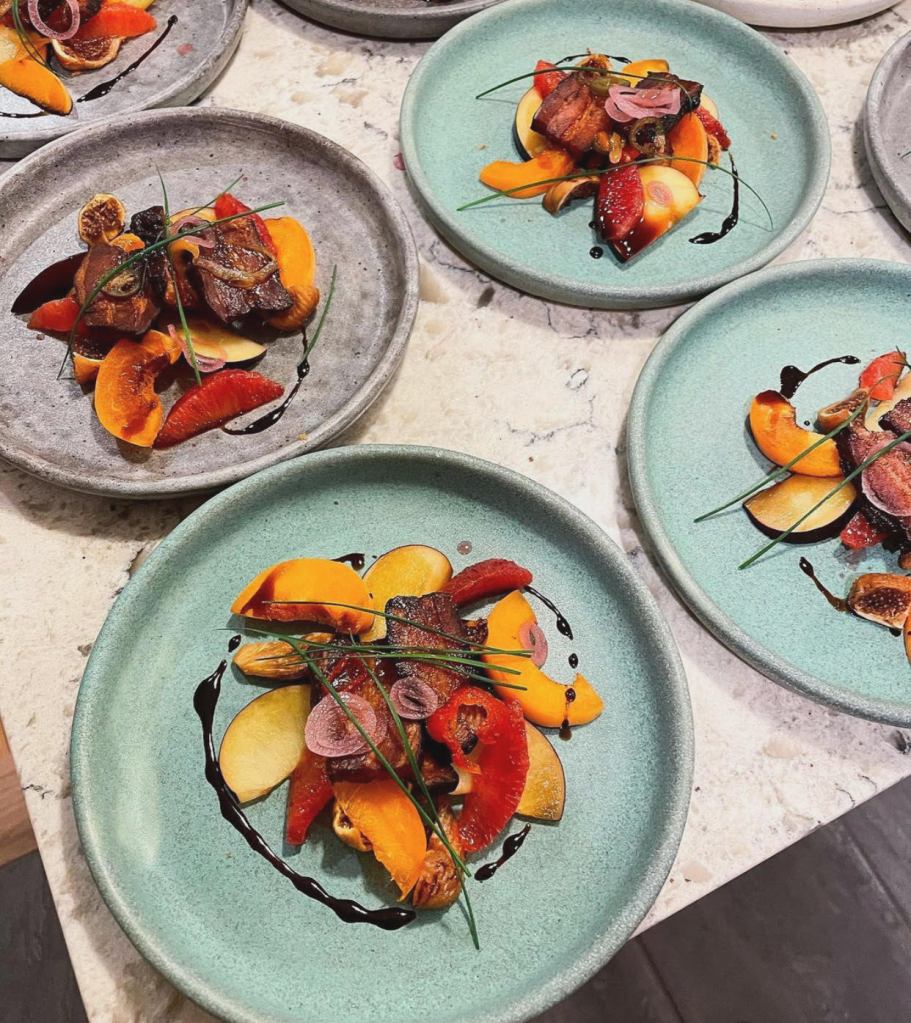 meat and fruit salad by chef collins events
