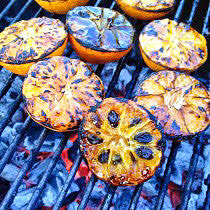 recipe for bitters using grilled clementines and raisins